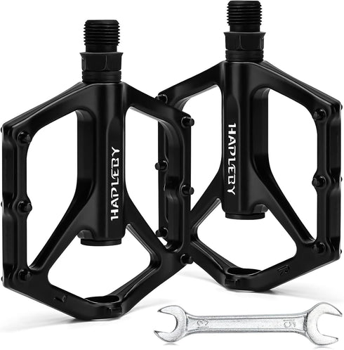 Premium Bike Pedals of 9/16 Inch, Professional Mountain and Road Bike Flat Pedal with 2 Sealed Bearings, Wide Paltform and Lightweight of Bicycle ...